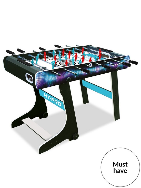 front image of hy-pro-4ft-galaxy-folding-football-table