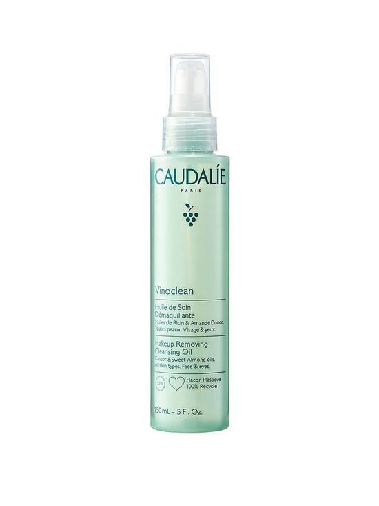 front image of caudalie-vinoclean-make-up-removing-cleansing-oil-150ml