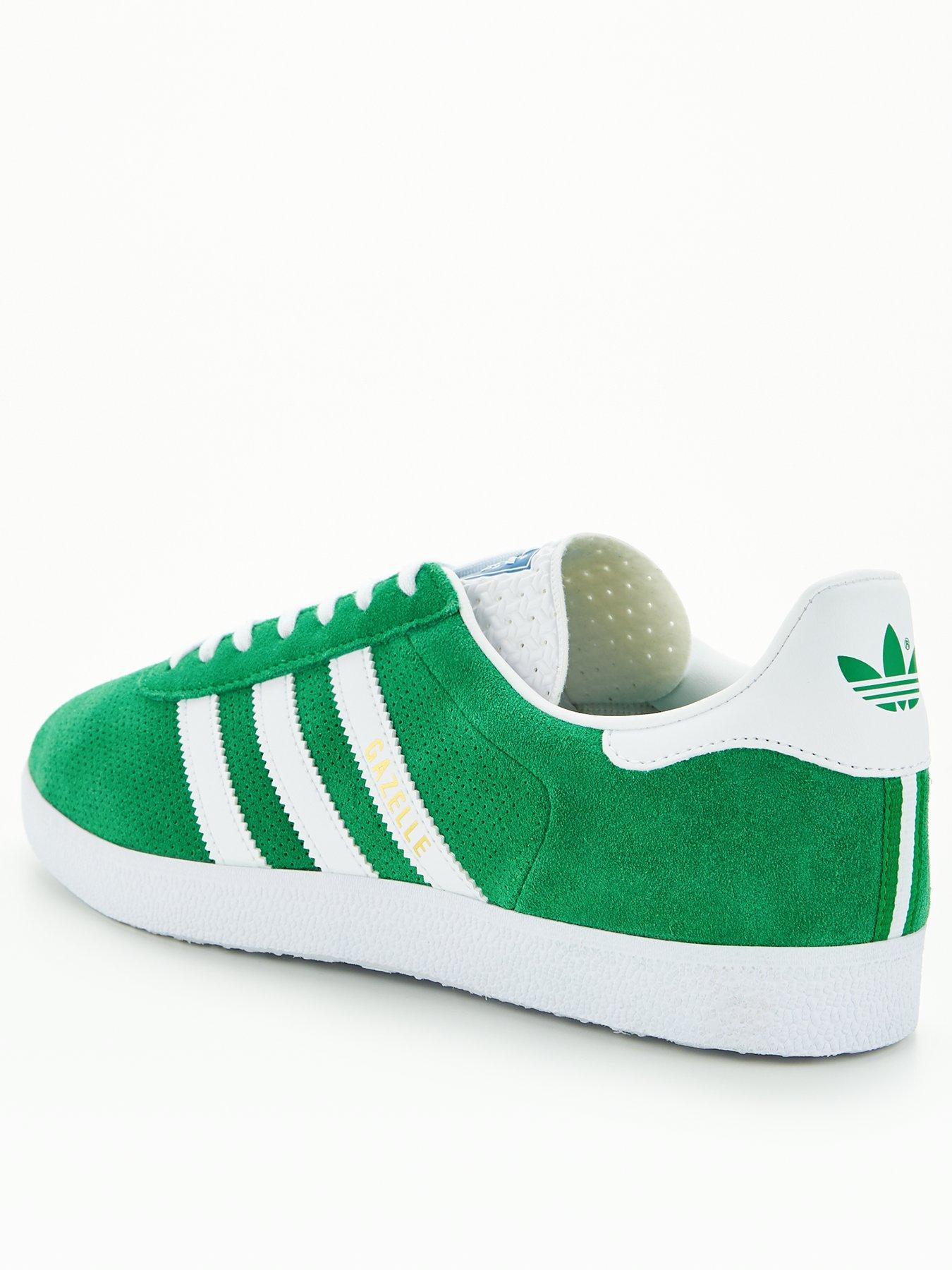 green suede gazelles