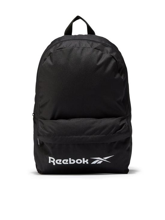 front image of reebok-active-logo-backpack-blacknbsp