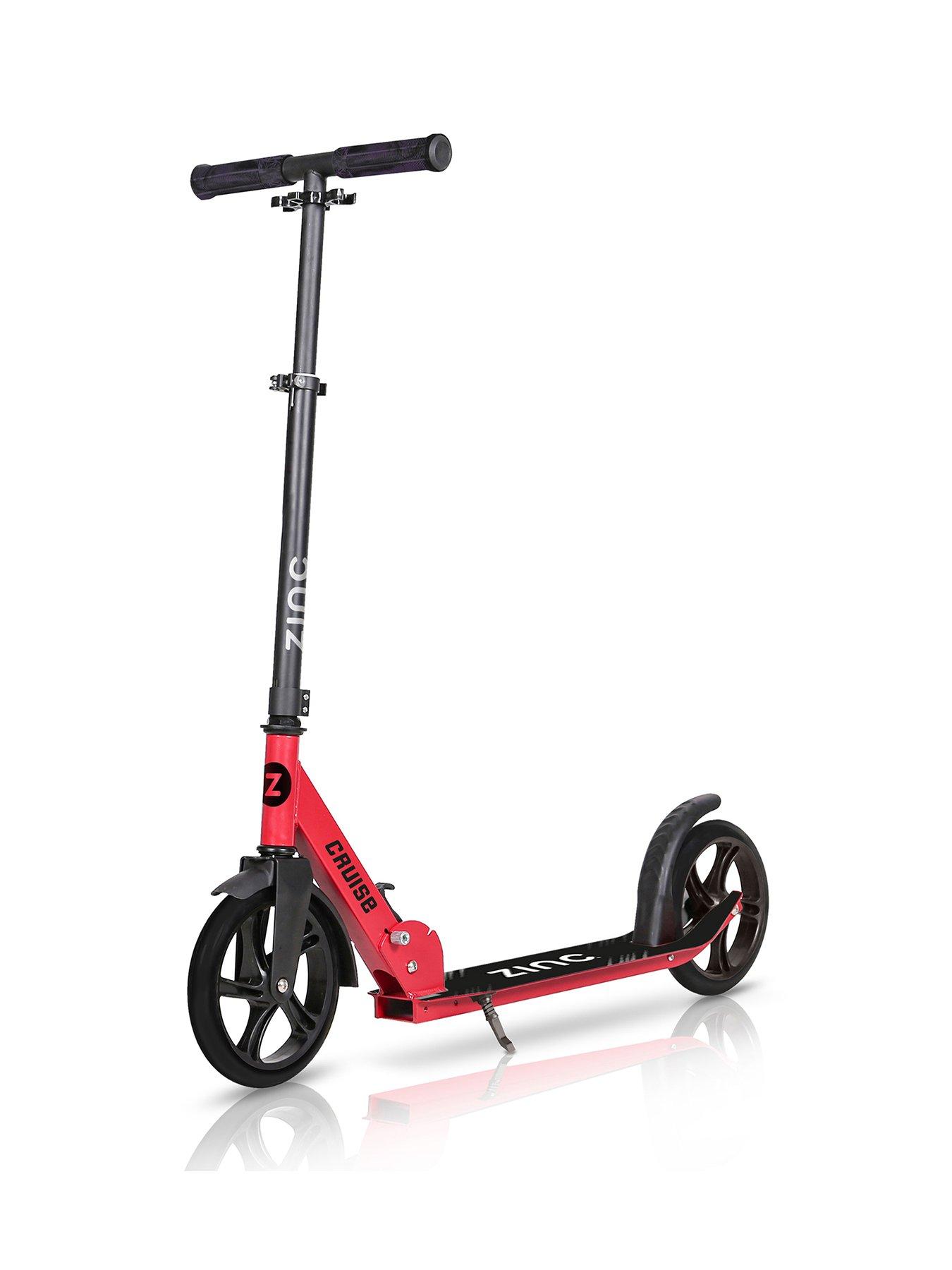 Zinc big wheeled folding cruise scooter - Red