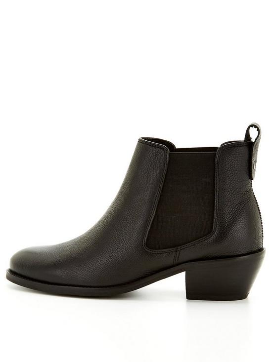 front image of v-by-very-leather-low-heel-ankle-boots-black