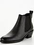  image of v-by-very-leather-low-heel-ankle-boots-black