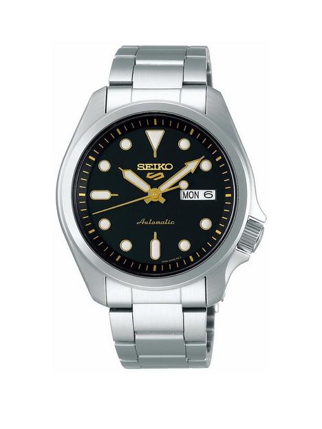 seiko-sport-dark-blue-dial-orange-accents-stainless-steel-bracelet-watch