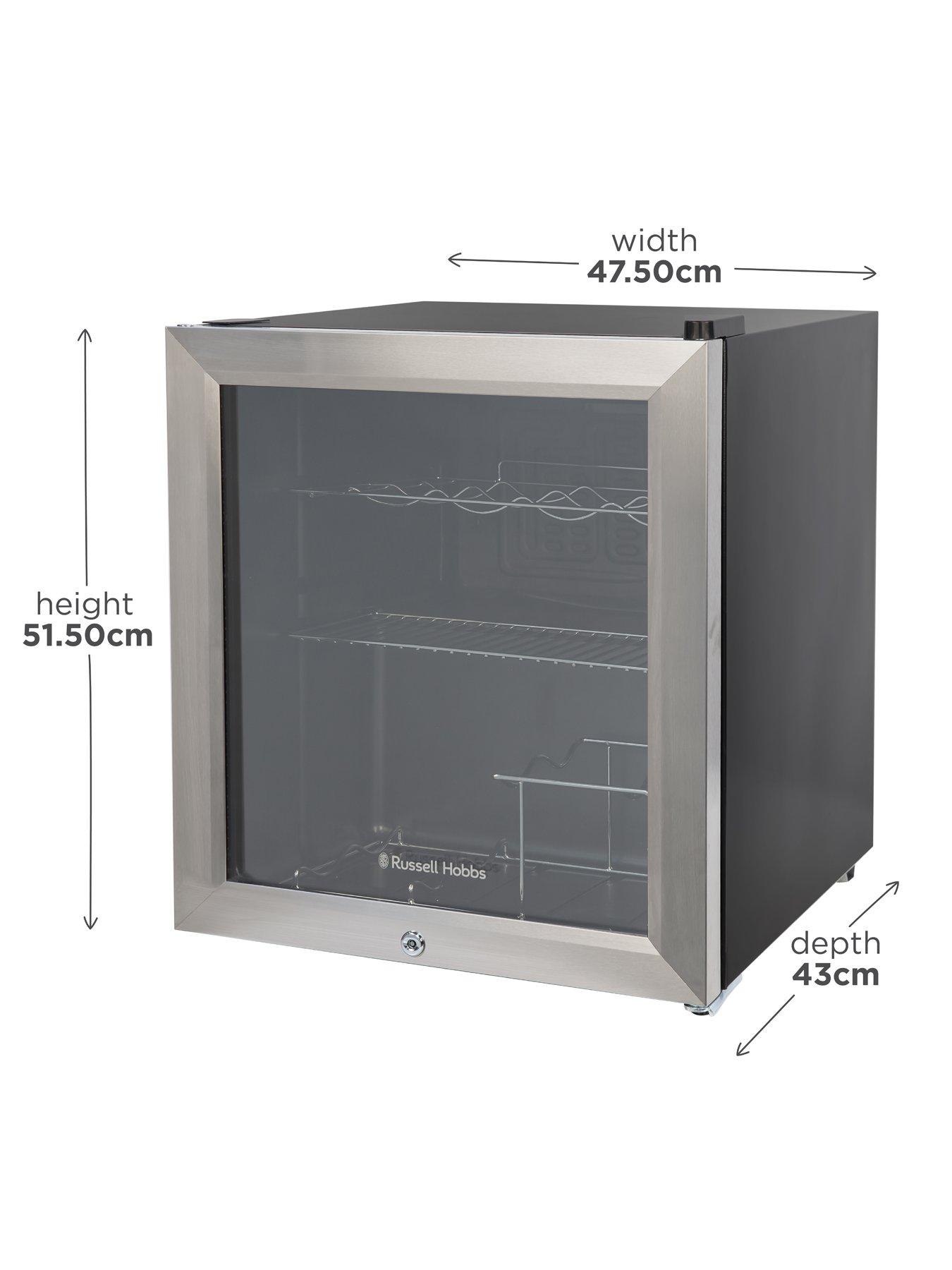 stillFront image of russell-hobbs-rhgwc3ss-c-lck-beer-amp-wine-drinks-mini-fridge-with-locknbsp--stainless-steel