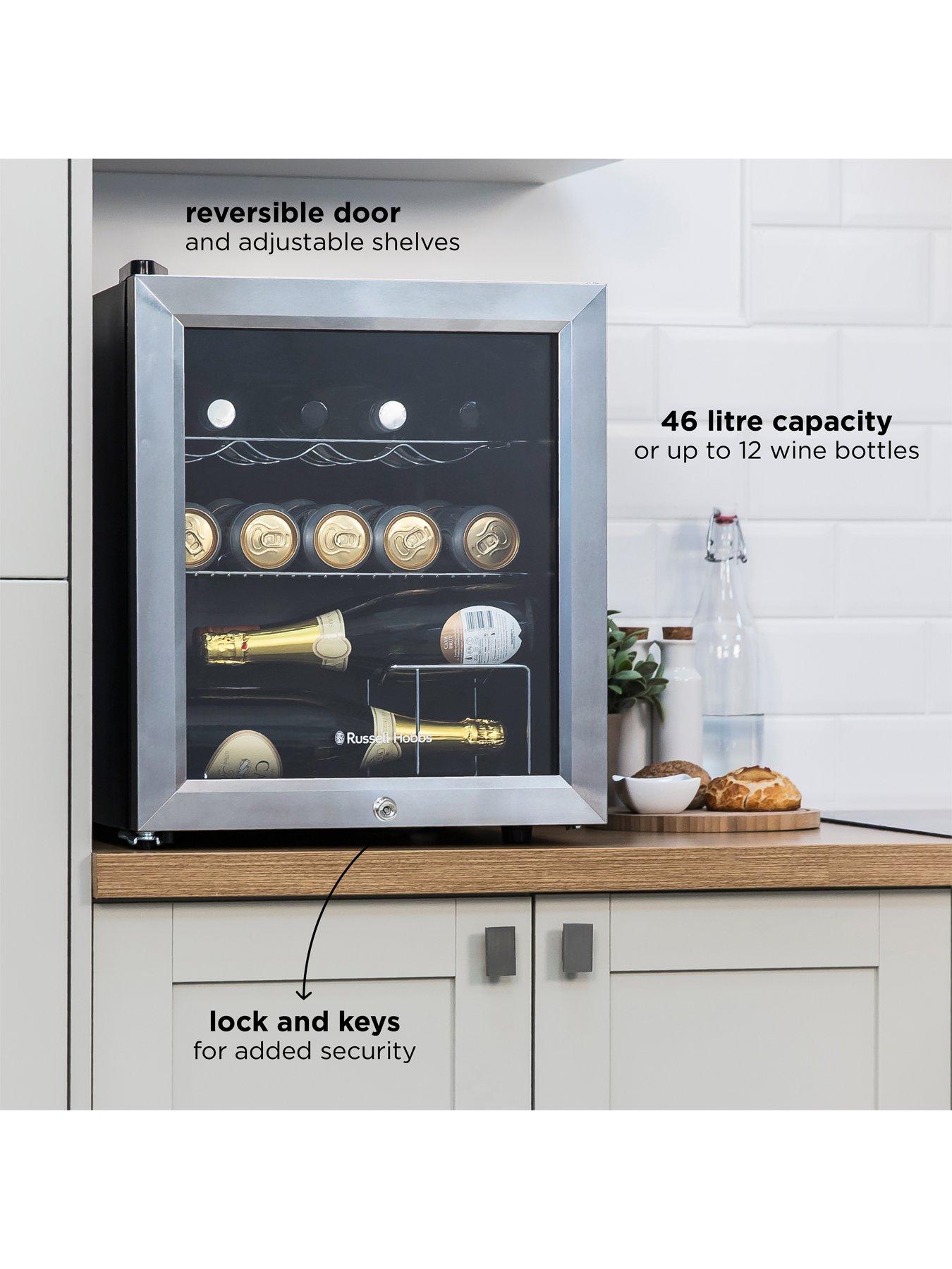 Image 3 of 8 of Russell Hobbs RHGWC3SS-C-LCK Beer &amp; Wine Drinks Mini Fridge with Lock&nbsp;- Stainless Steel