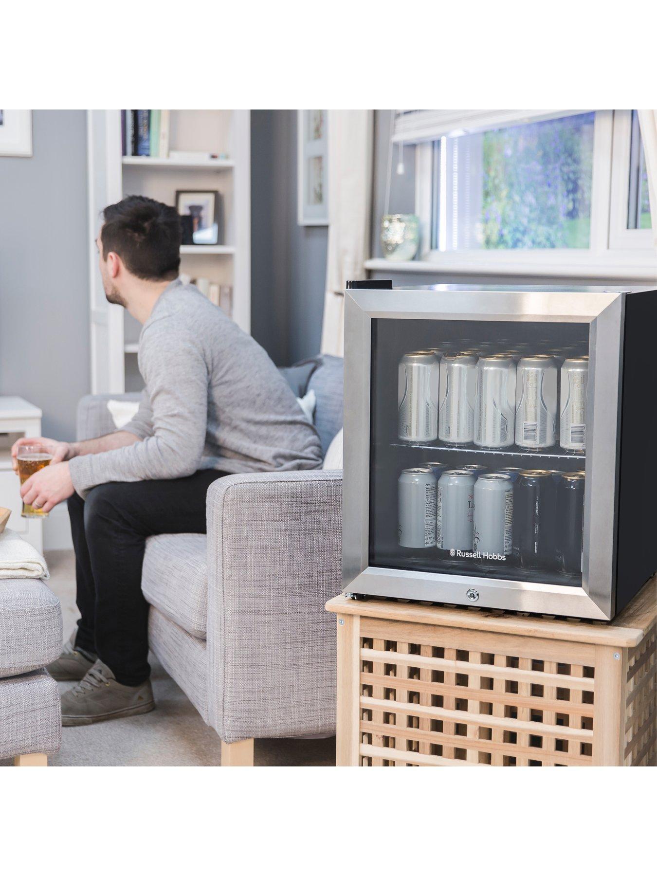  image of russell-hobbs-rhgwc3ss-c-lck-beer-amp-wine-drinks-mini-fridge-with-locknbsp--stainless-steel