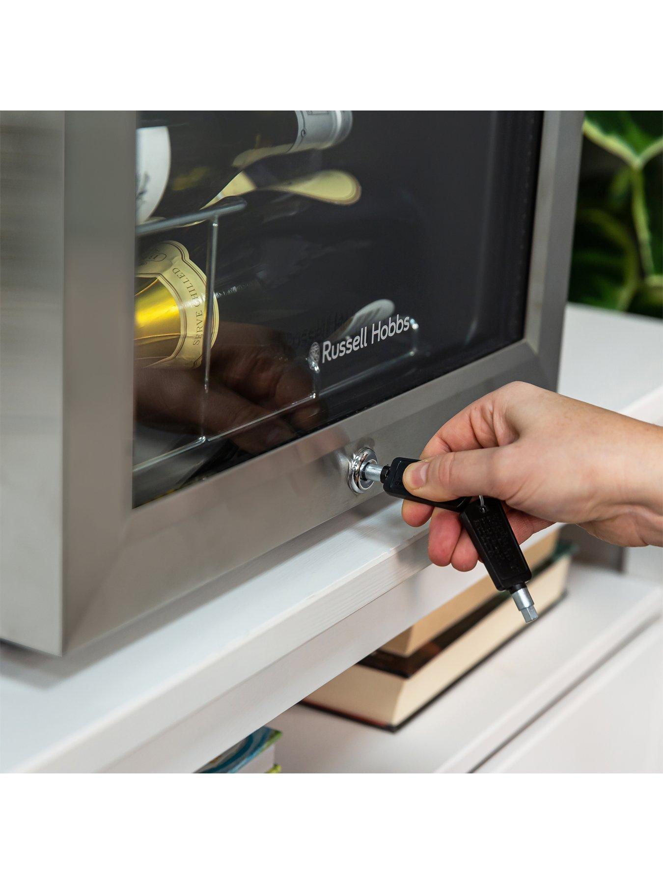 Image 6 of 8 of Russell Hobbs RHGWC3SS-C-LCK Beer &amp; Wine Drinks Mini Fridge with Lock&nbsp;- Stainless Steel