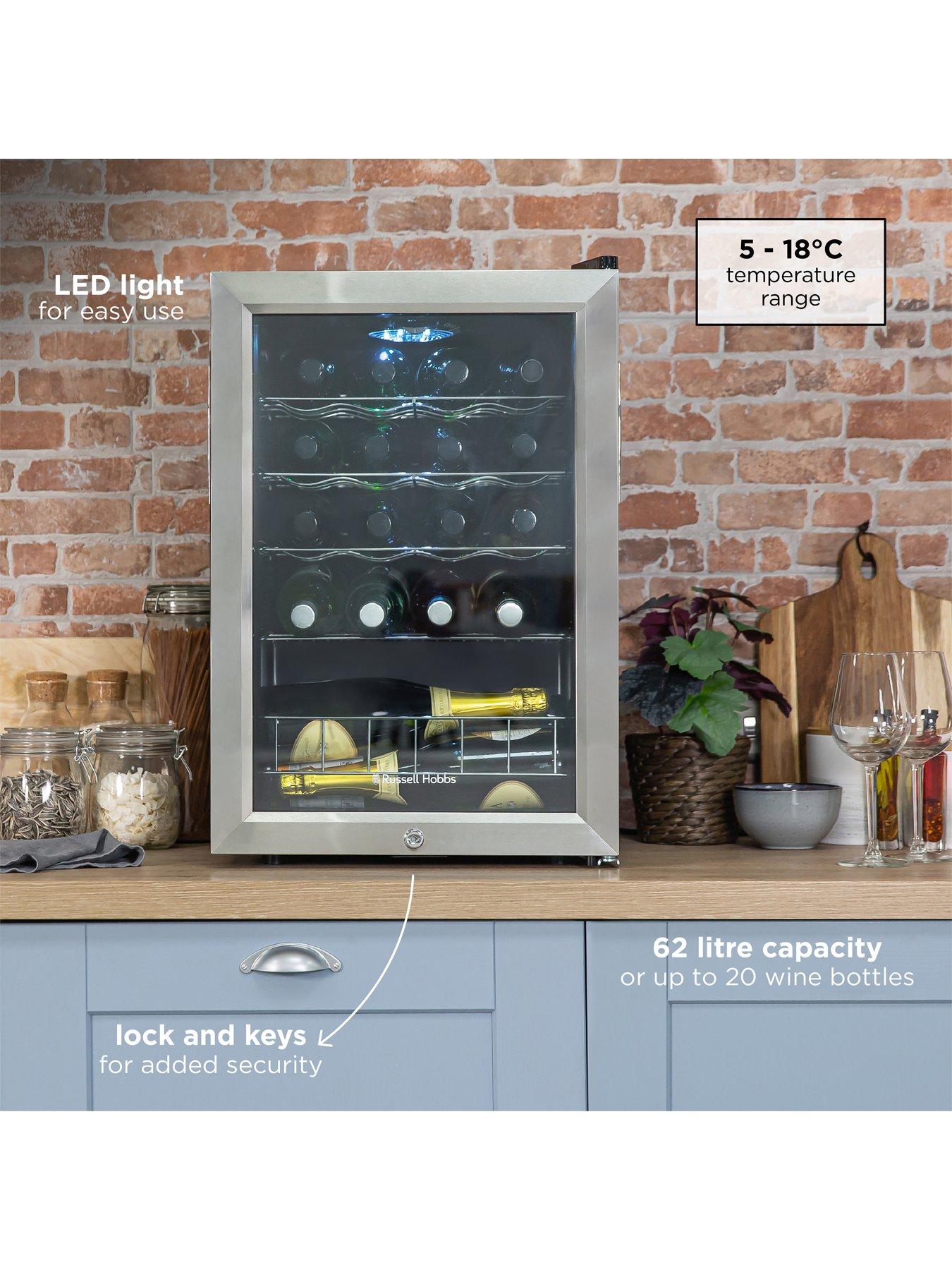 Image 3 of 8 of Russell Hobbs RHGWC4SS-LCK Beer &amp; Wine Drinks Cooler with Lock- Stainless Steel