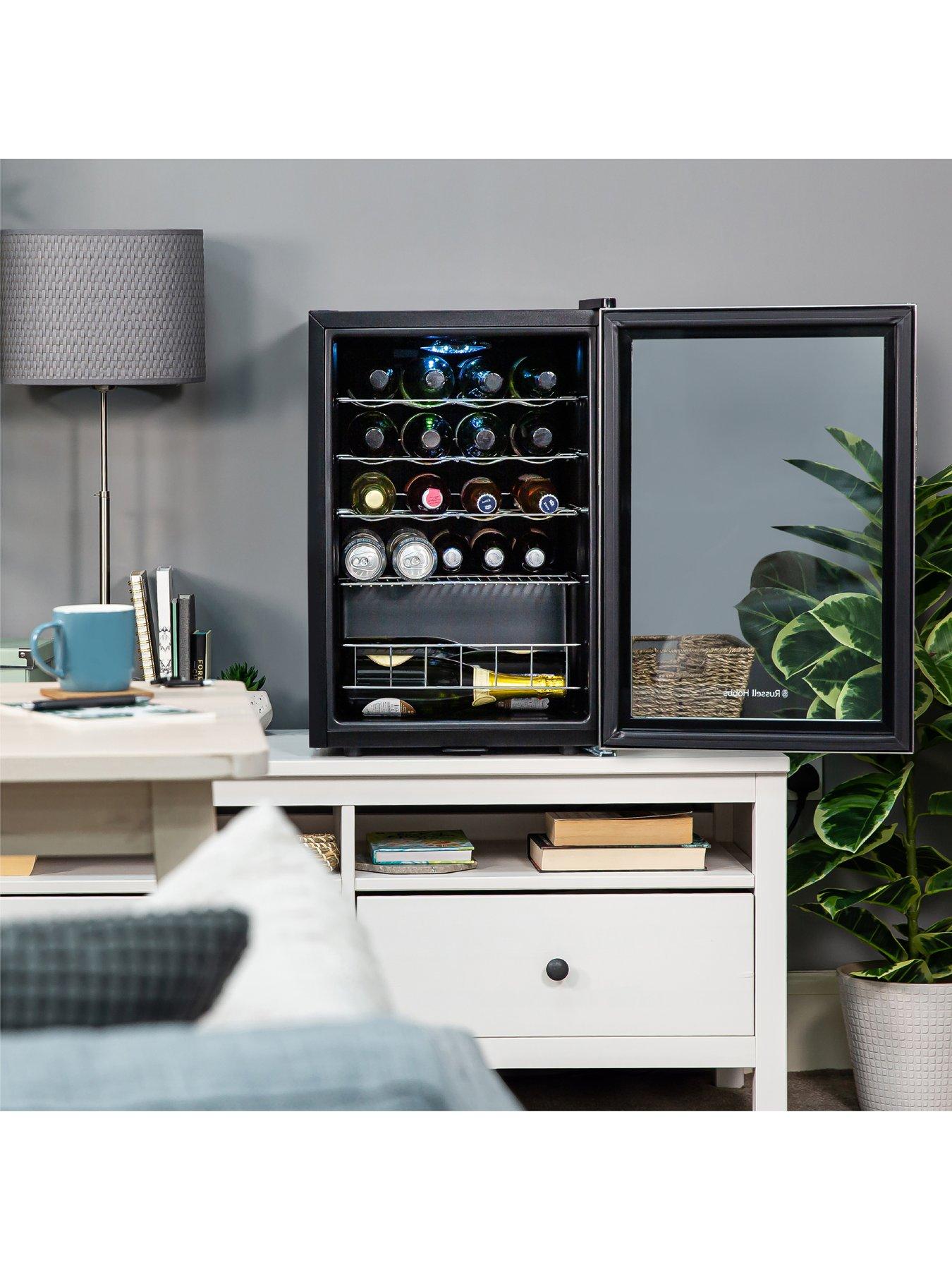  image of russell-hobbs-rhgwc4ss-lck-beer-amp-wine-drinks-cooler-with-lock--stainless-steel