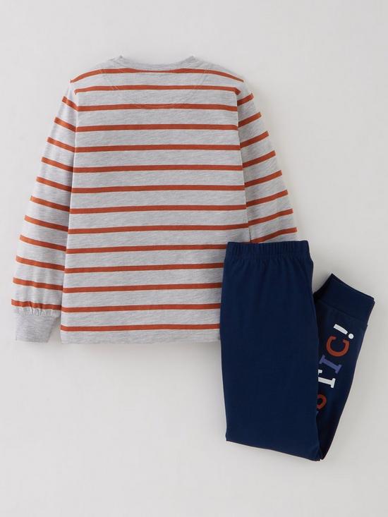 back image of roald-dahl-fantastic-mr-fox-stripe-long-sleeve-pyjamas-multi