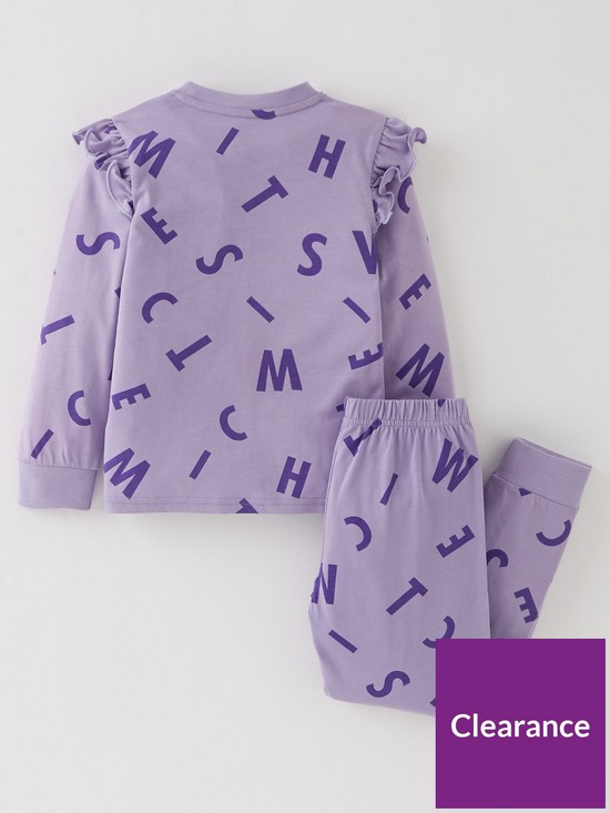 back image of roald-dahl-the-witches-all-over-print-pyjamas-purple