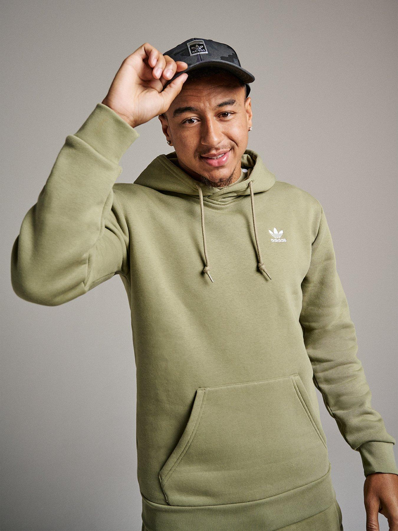 adidas originals essential hoodie khaki