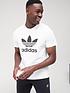  image of adidas-originals-trefoil-t-shirt-whiteblack