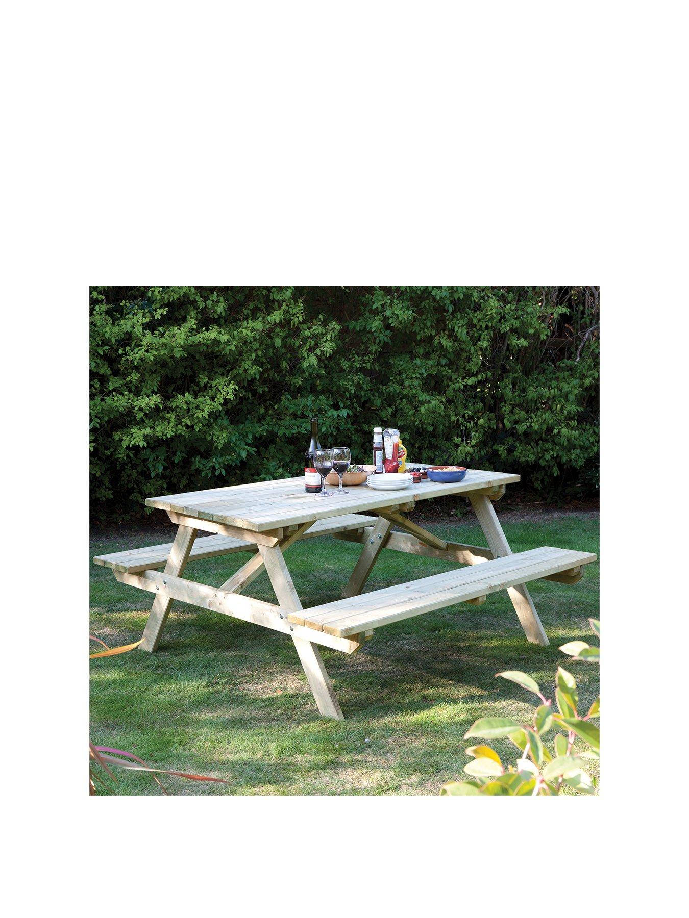 wickes wooden picnic bench