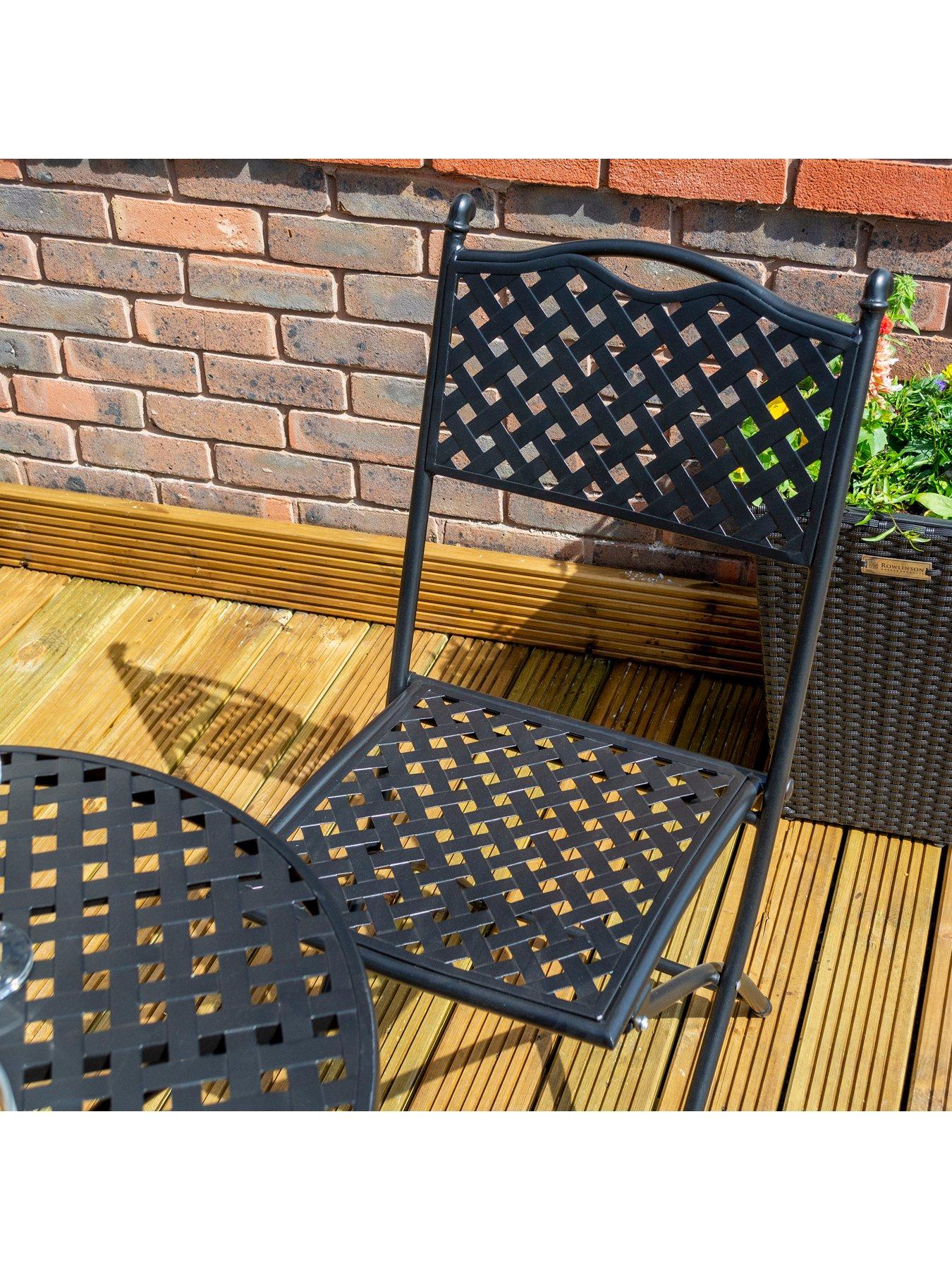 Image 4 of 7 of Rowlinson Havana Bistro Set (Matt Black)