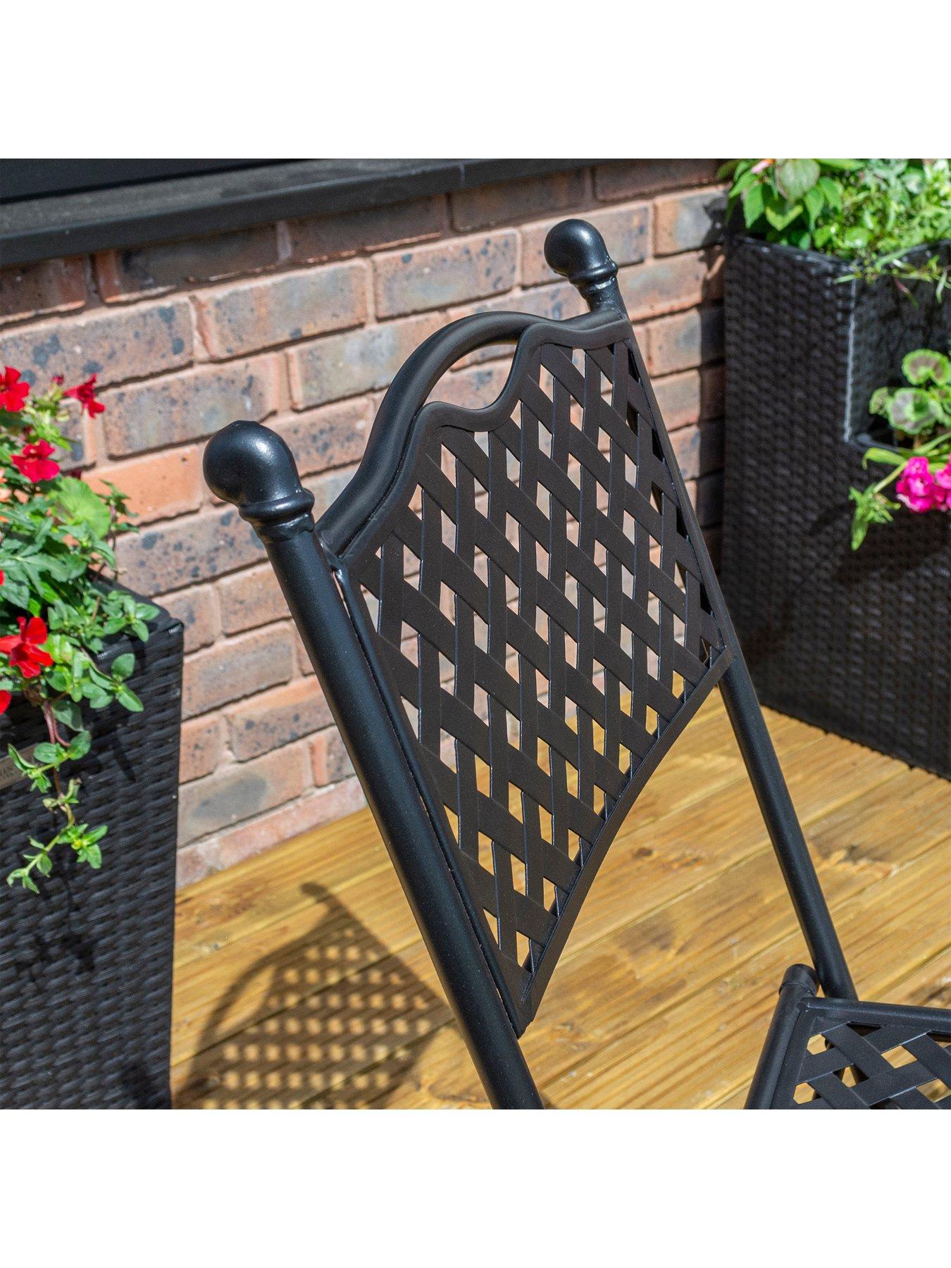 Image 5 of 7 of Rowlinson Havana Bistro Set (Matt Black)