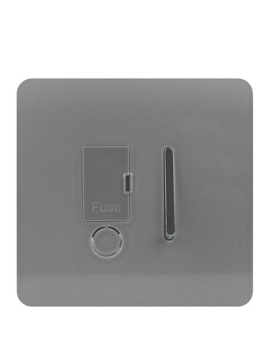 front image of trendiswitch-switched-13a-fused-spur-light-grey