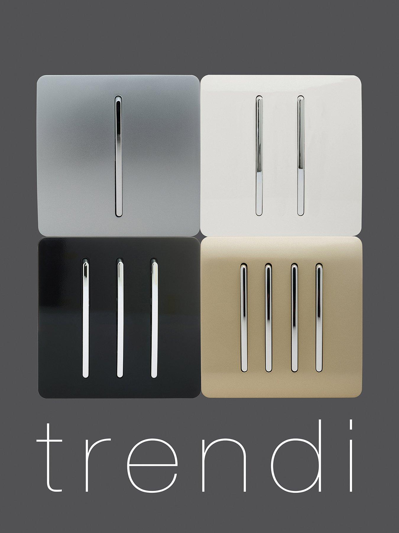  image of trendiswitch-2g-13a-switched-socket-light-grey