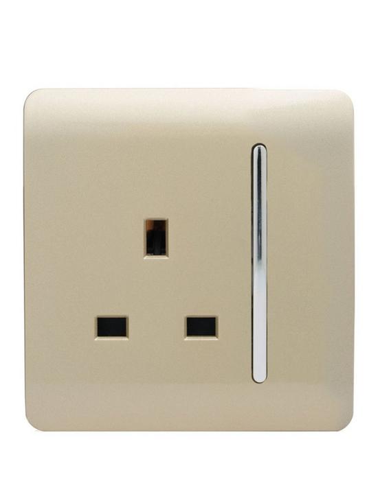 front image of trendiswitch-1g-13a-switched-socket-gold