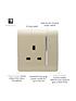  image of trendiswitch-1g-13a-switched-socket-gold