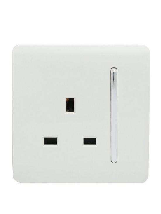 front image of trendiswitch-1-gang-13amp-switched-socket-std-white