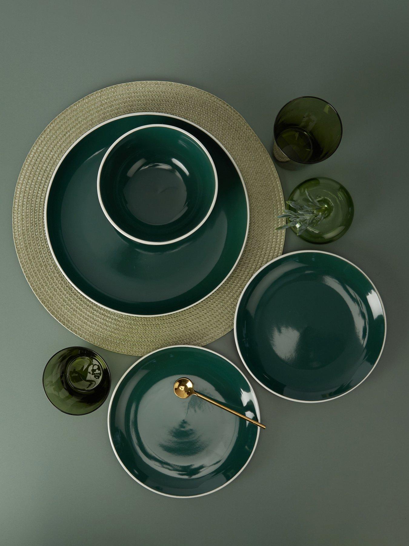 Image 5 of 6 of WATERSIDE 12-Piece Dinner Set in Emerald Green