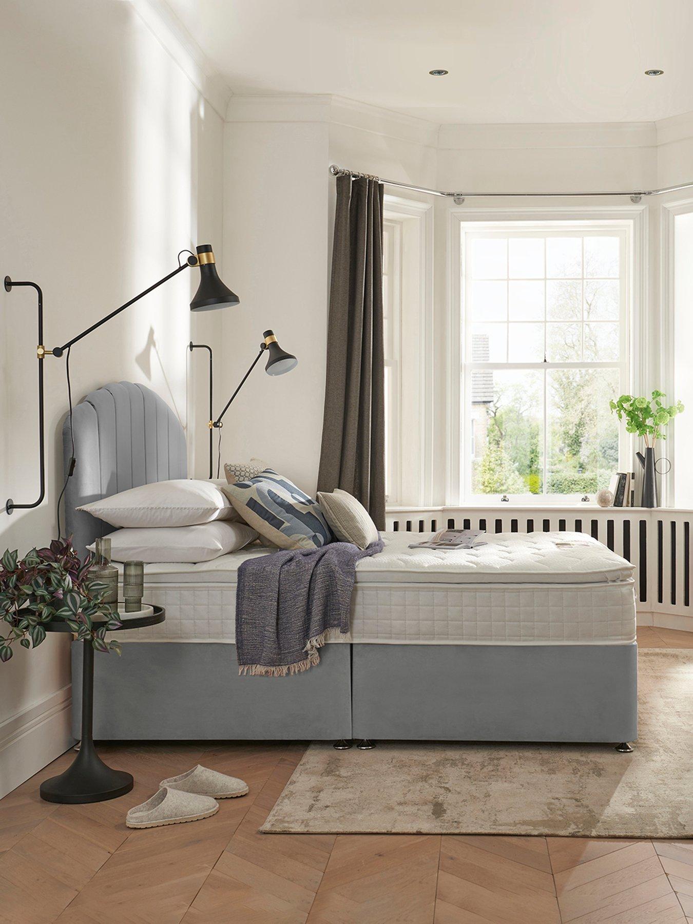 Silentnight Ava 1000 Pocket Pillowtop Medium Firm Divan Bed (Headboard Included) - Velvet