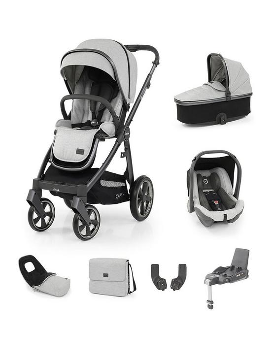 front image of oyster-3-strollernbspbundle-with-carrycotnbspcapsule-car-seat-amp-base-city-greytonic