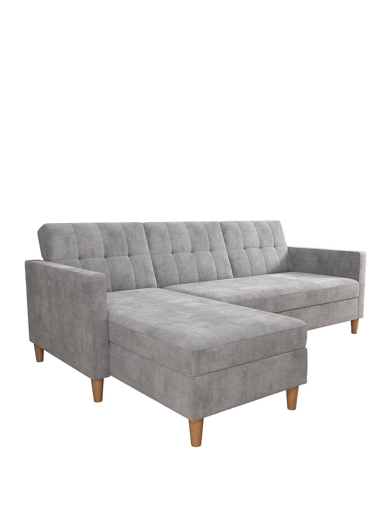Image 2 of 6 of Novogratz Hartford Corner Sofa Bed Chaise with Storage - Left or Right Hand Side