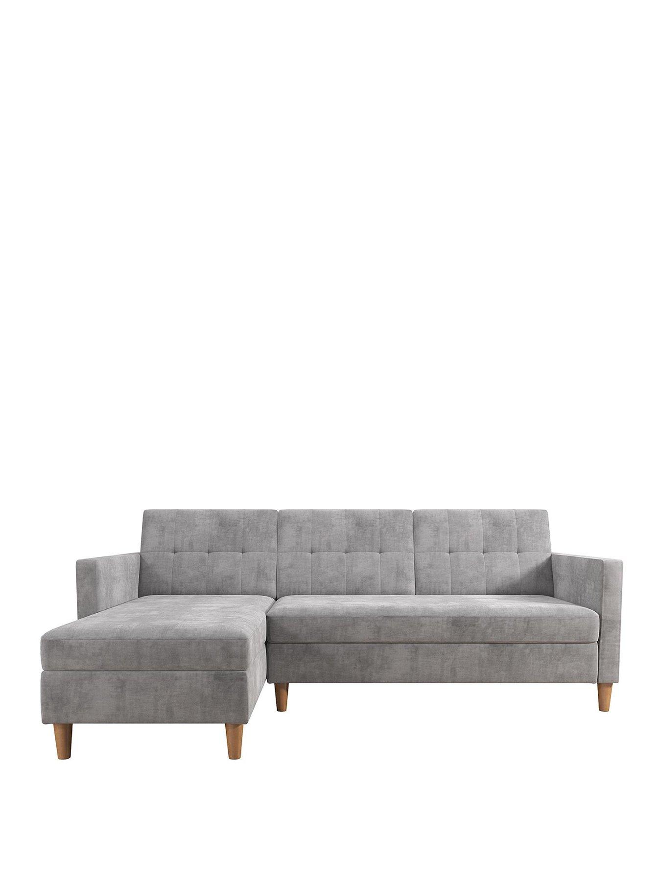 Image 3 of 6 of Novogratz Hartford Corner Sofa Bed Chaise with Storage - Left or Right Hand Side