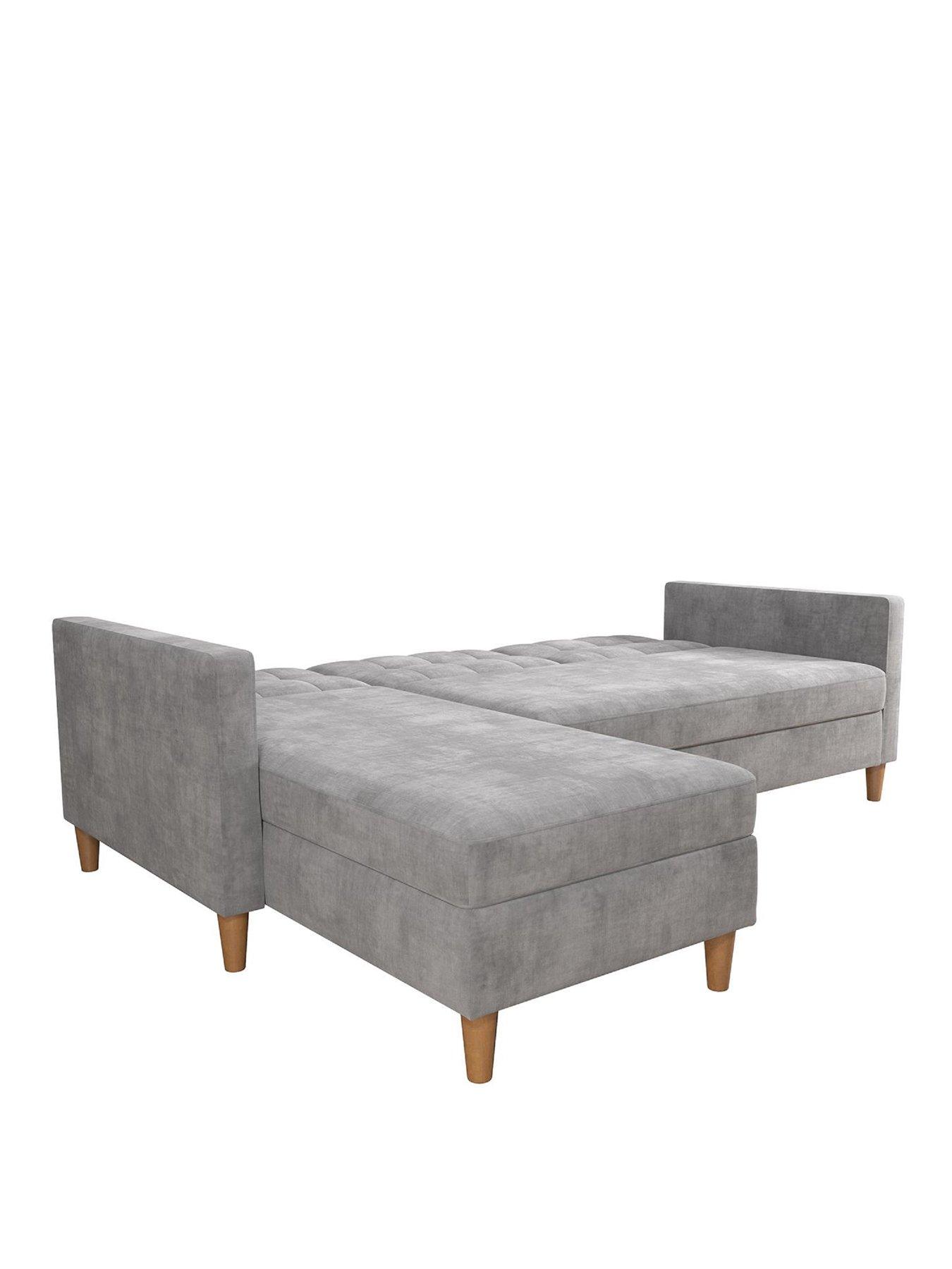 Image 5 of 6 of Novogratz Hartford Corner Sofa Bed Chaise with Storage - Left or Right Hand Side