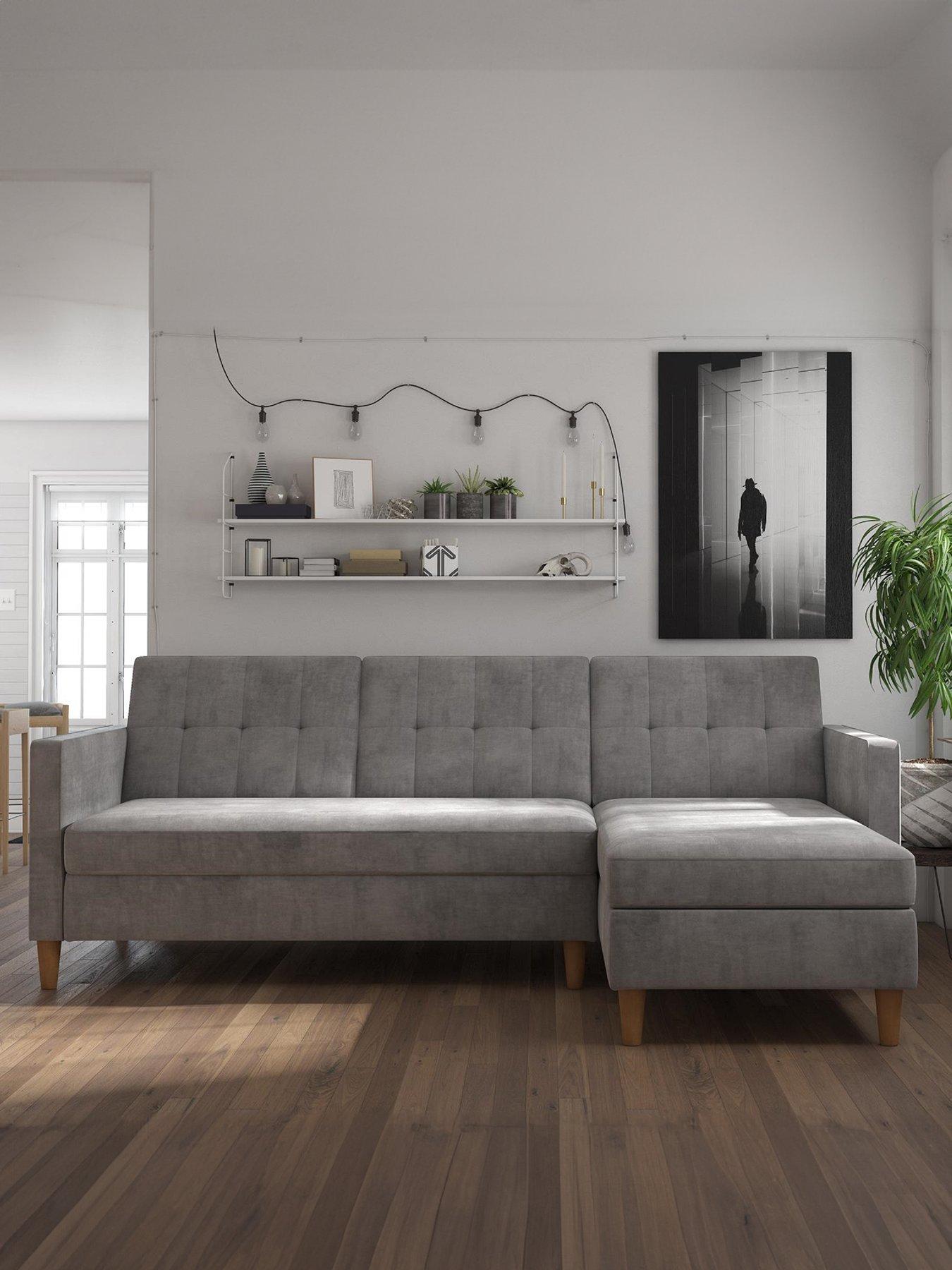 Image 6 of 6 of Novogratz Hartford Corner Sofa Bed Chaise with Storage - Left or Right Hand Side