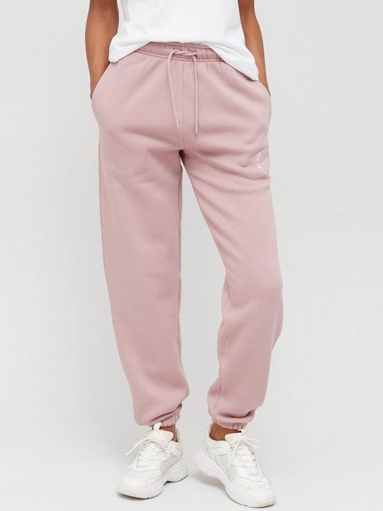 front image of pink-soda-essentials-joggers-pink