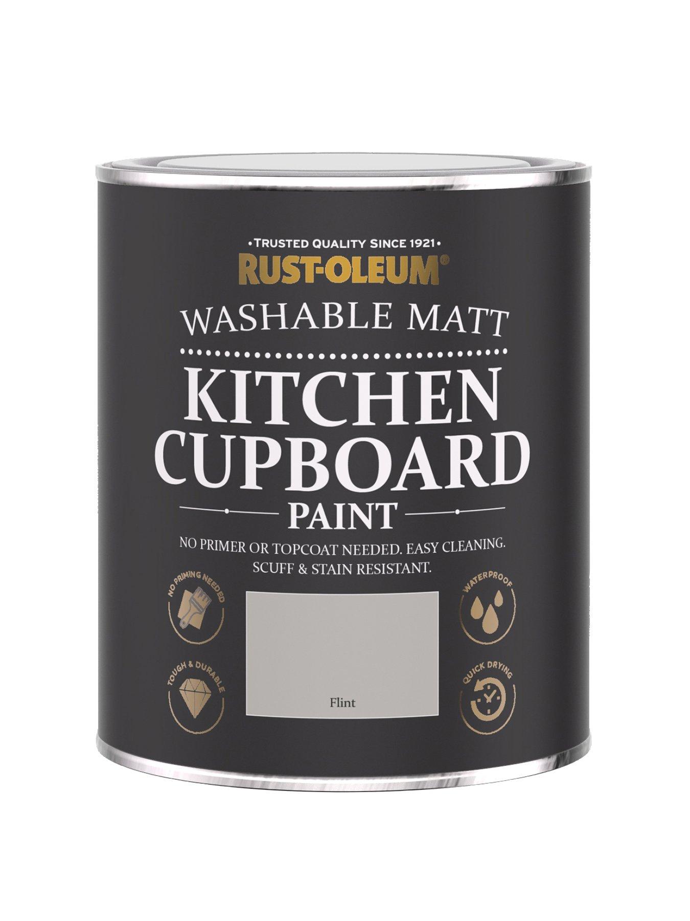 Image 1 of 4 of Rust-Oleum Kitchen Cupboard Paint in Flint &ndash; 750 ml Tin