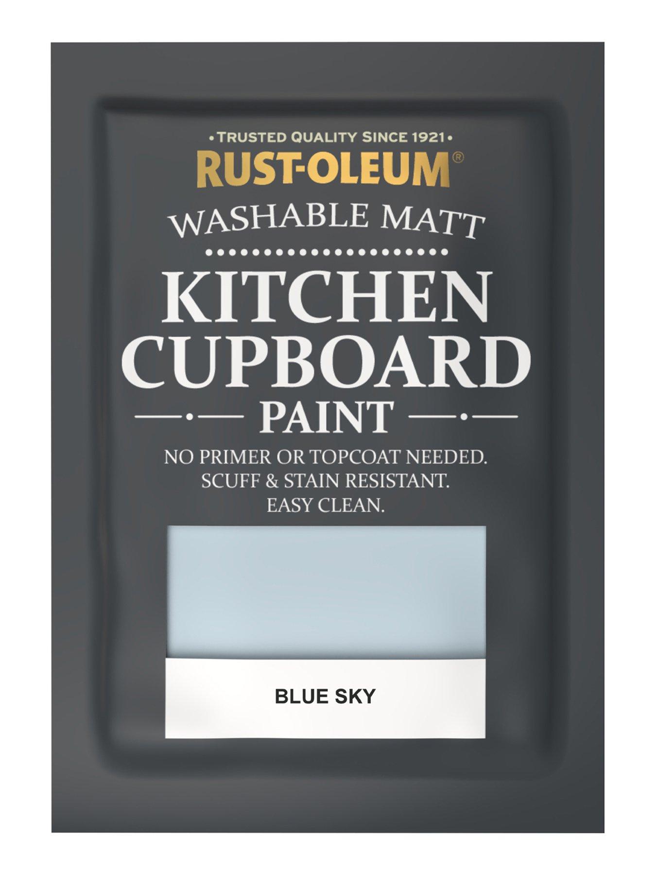  image of rust-oleum-kitchen-cupboard-paint--nbspblue-sky