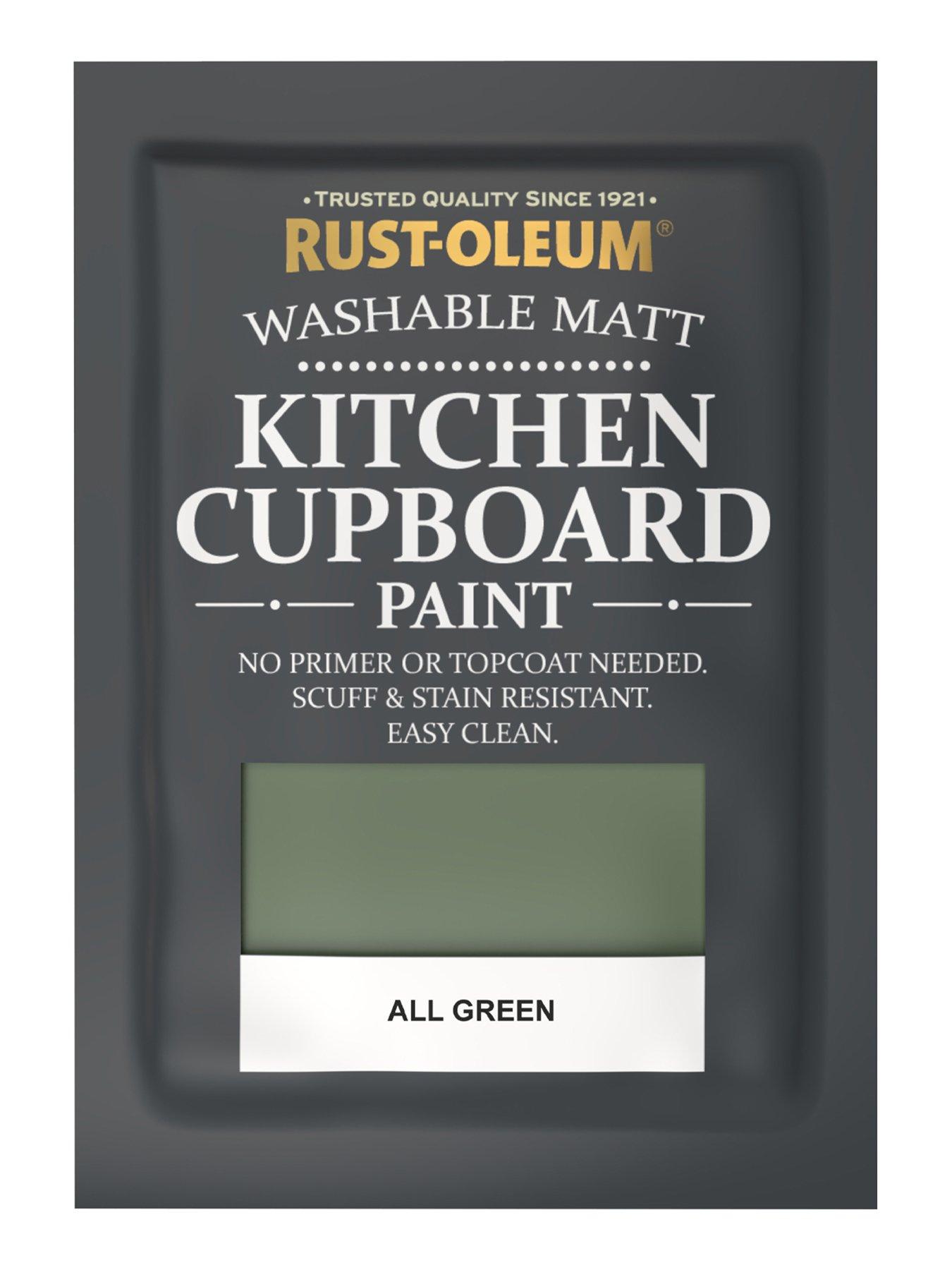  image of rust-oleum-washable-matt-finish-kitchen-cupboard-paint-ndash-all-green