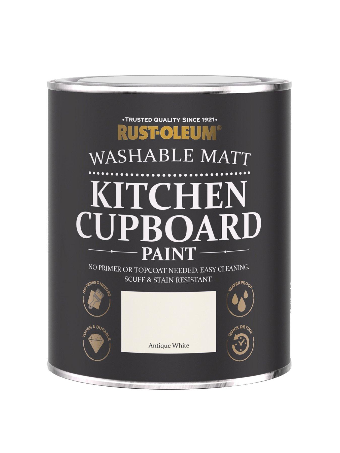 Rust-Oleum Matt Finish Kitchen Cupboard Paint in Antique White – 750 ml Tin