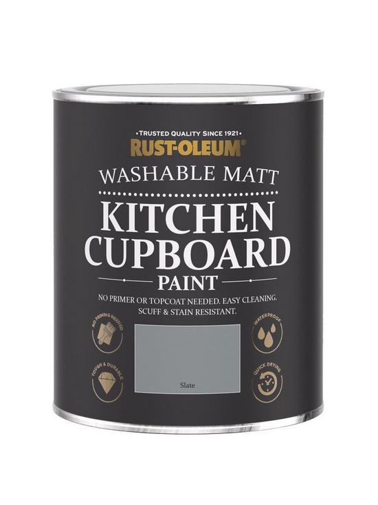 front image of rust-oleum-kitchen-cupboard-paint-slate-750ml