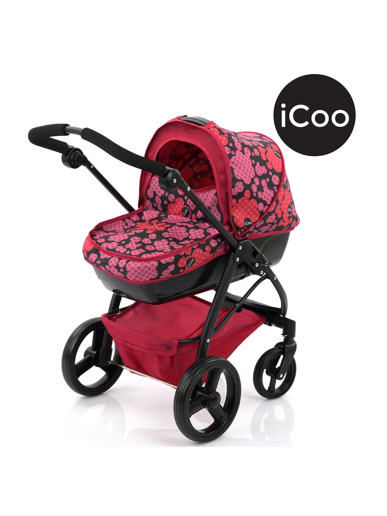I'Coo Flora Red 2-in-1 Doll Pram 