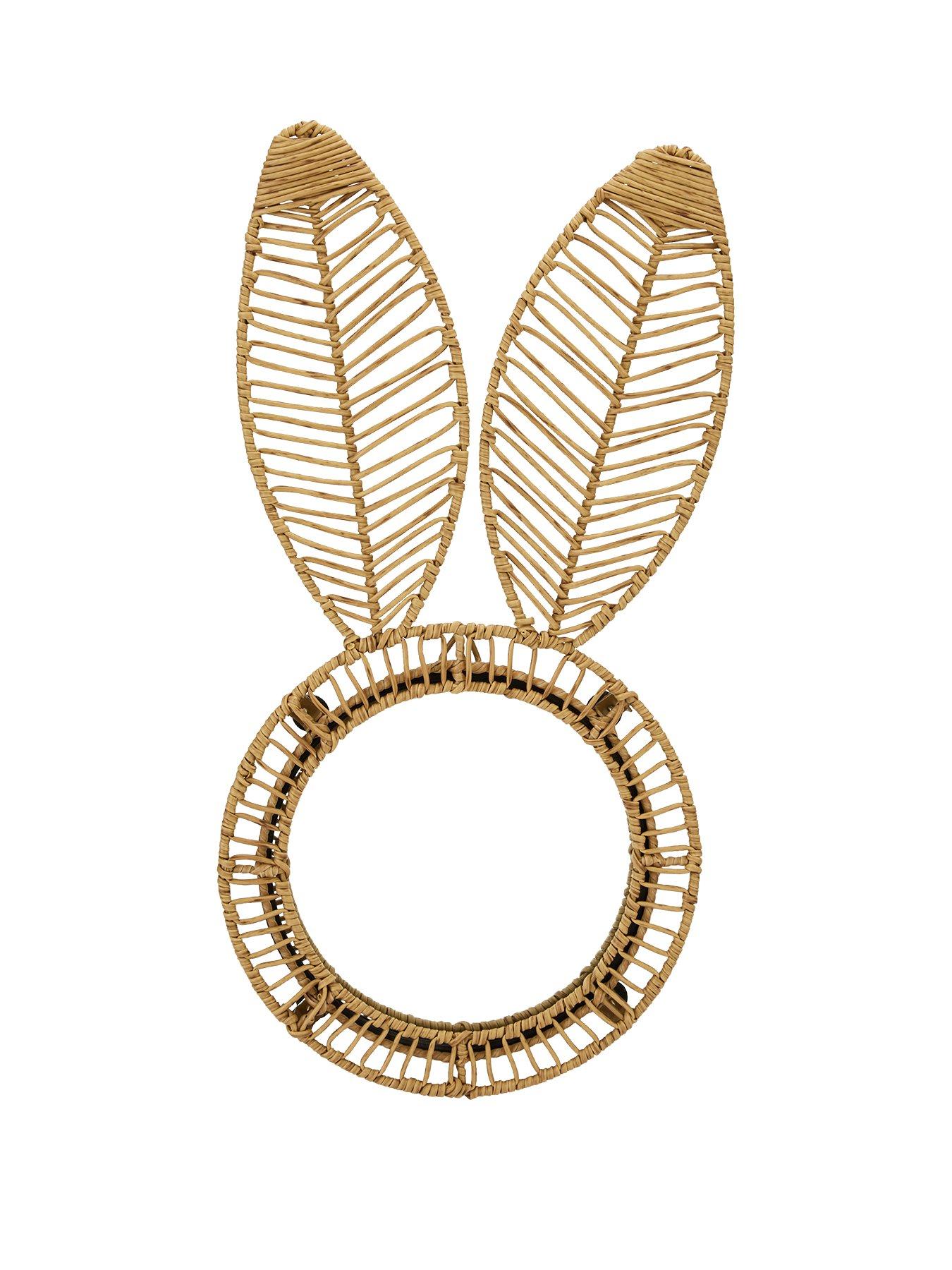 Rabbit Ears Rattan Style Mirror