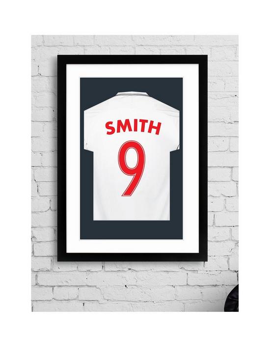 front image of personalised-england-football-shirt-print