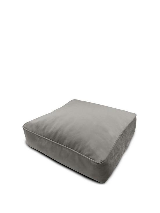 front image of rucomfy-velvet-square-floor-cushion