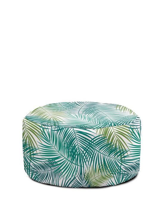 front image of rucomfy-tropical-leaf-footstool