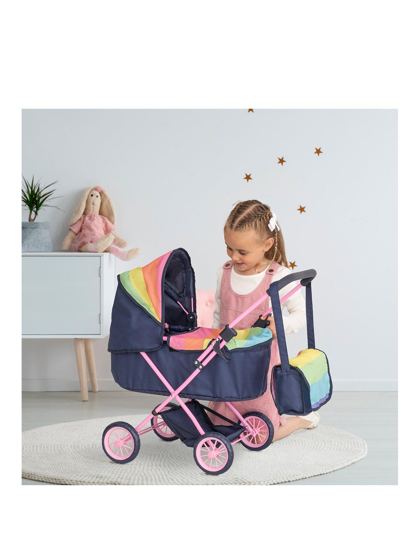 Rainbow Junior Doll Pram and Bag 