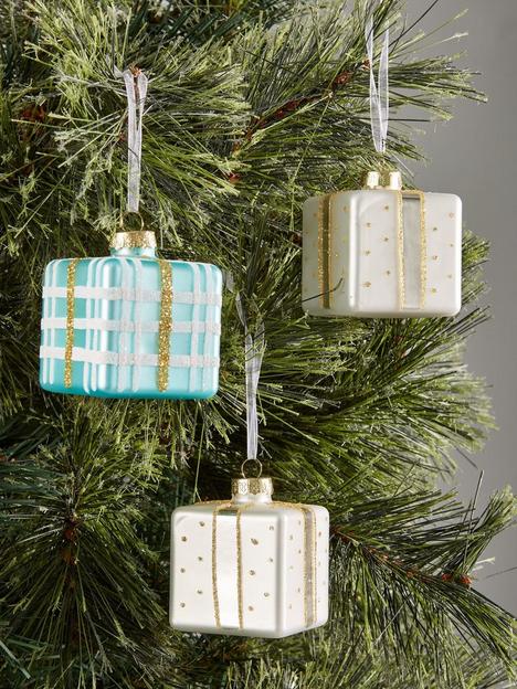 festive-set-of-3nbspglass-parcel-tree-tree-decorations