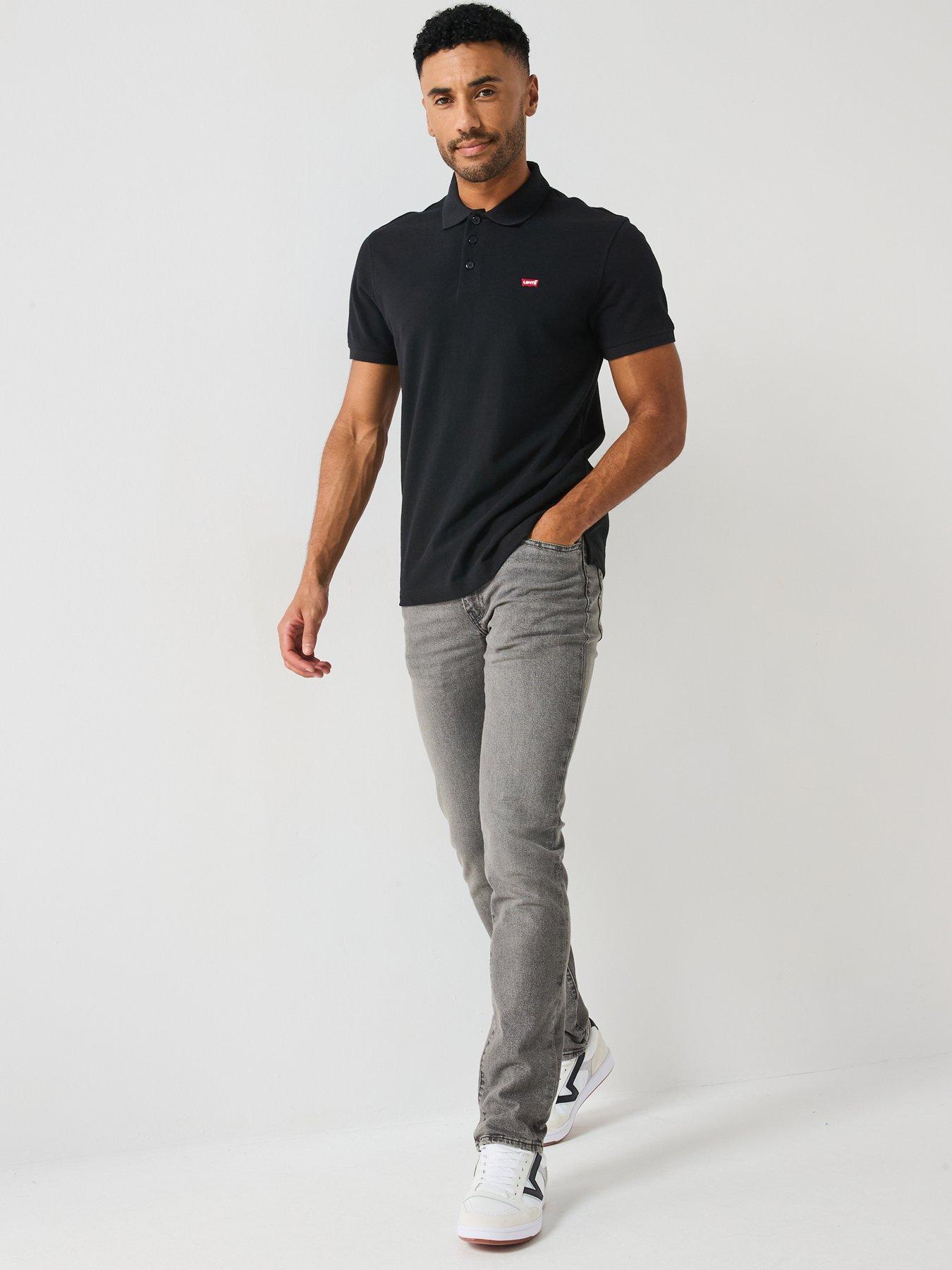  image of levis-embroidered-logo-polo-black