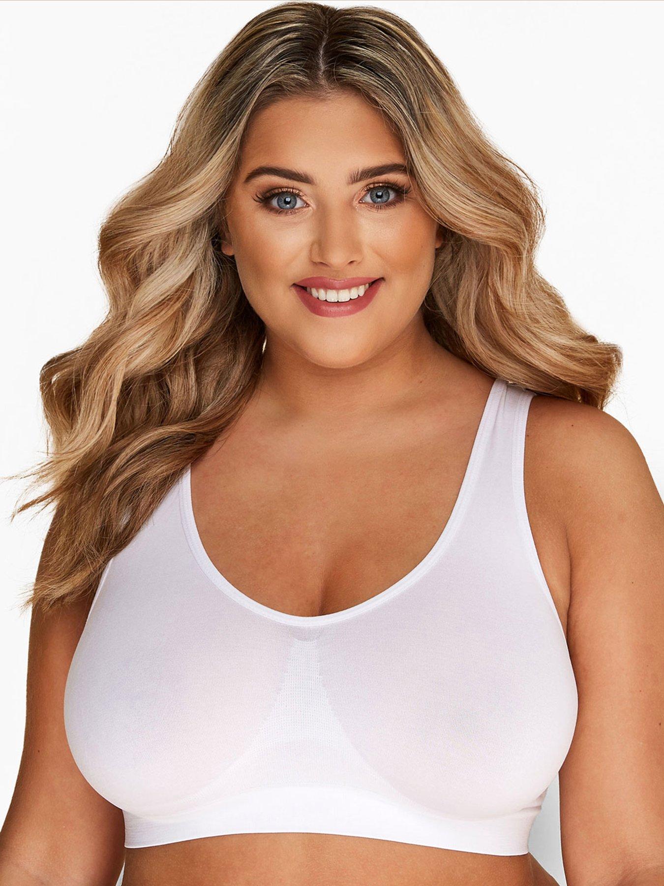 Image 1 of 4 of Yours Seamless Unpadded Bra - White