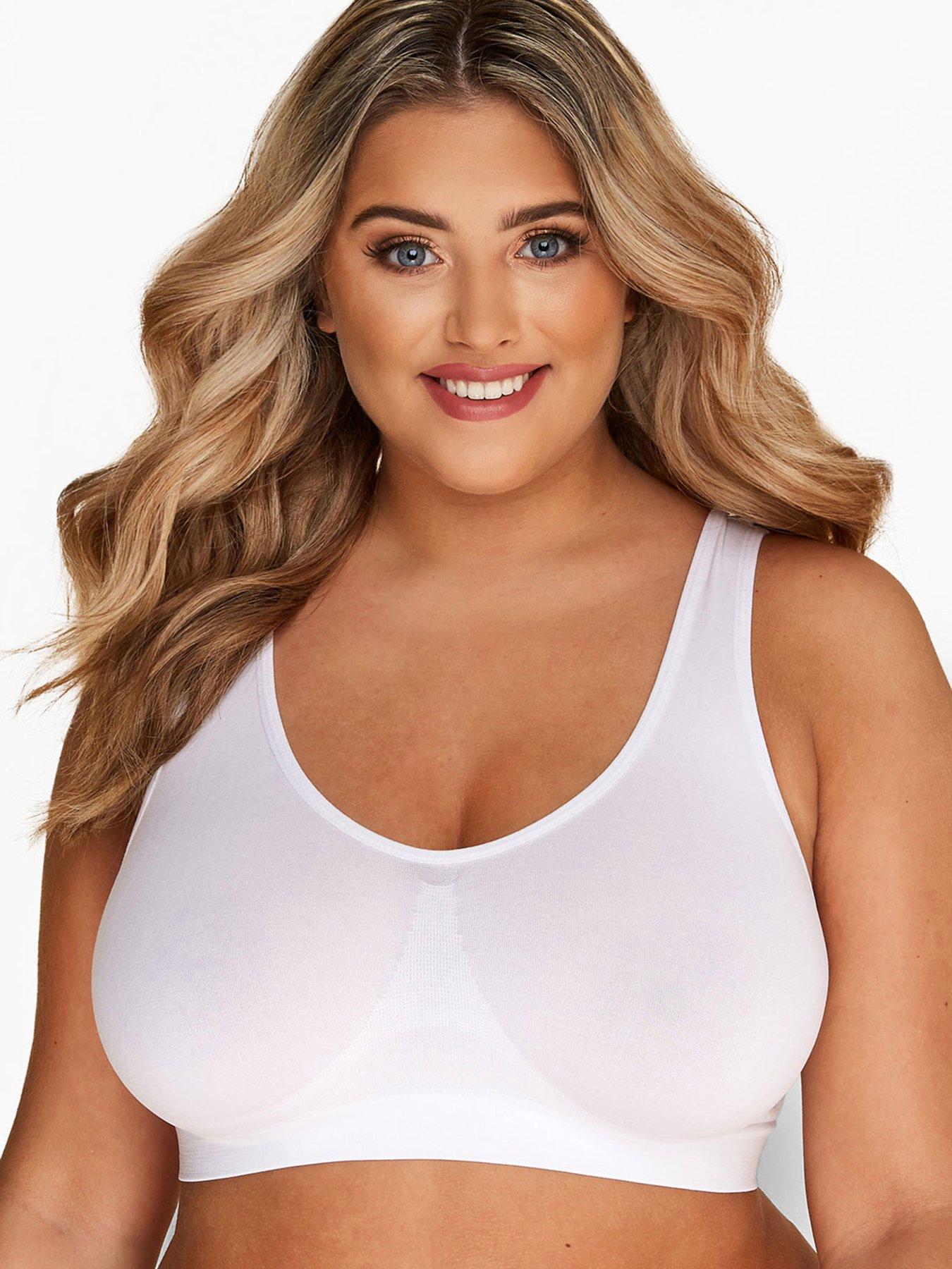 Image 3 of 4 of Yours Seamless Unpadded Bra - White