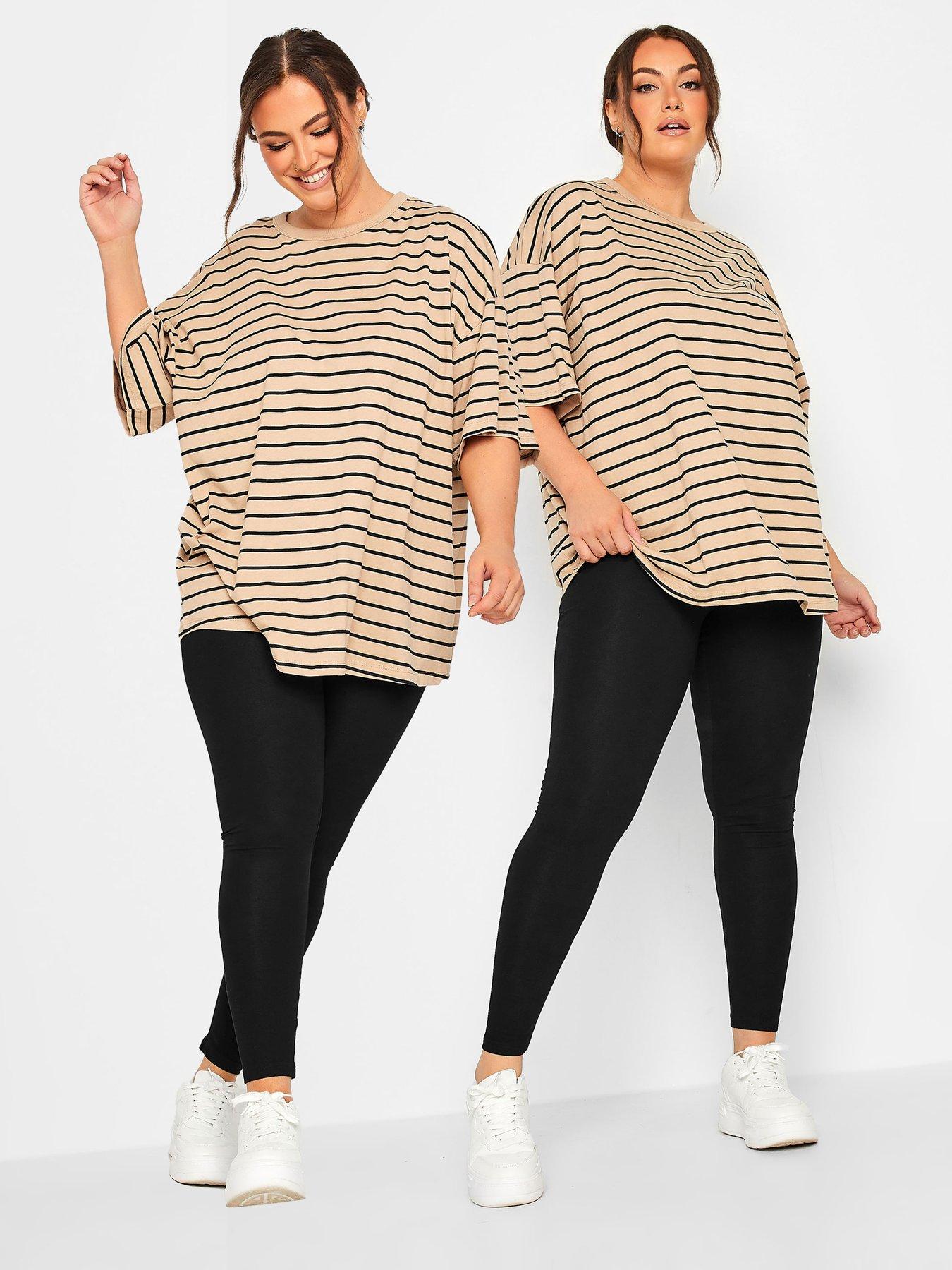 Yours Cotton Elastane 2 Pack Legging - Black